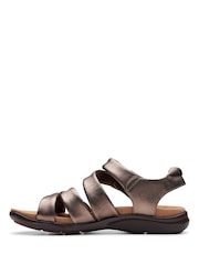 Clarks Natural Standard Fit (D) Leather Kitly Ave Sandals - Image 6 of 7