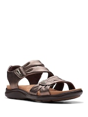 Clarks Natural Standard Fit (D) Leather Kitly Ave Sandals - Image 7 of 7