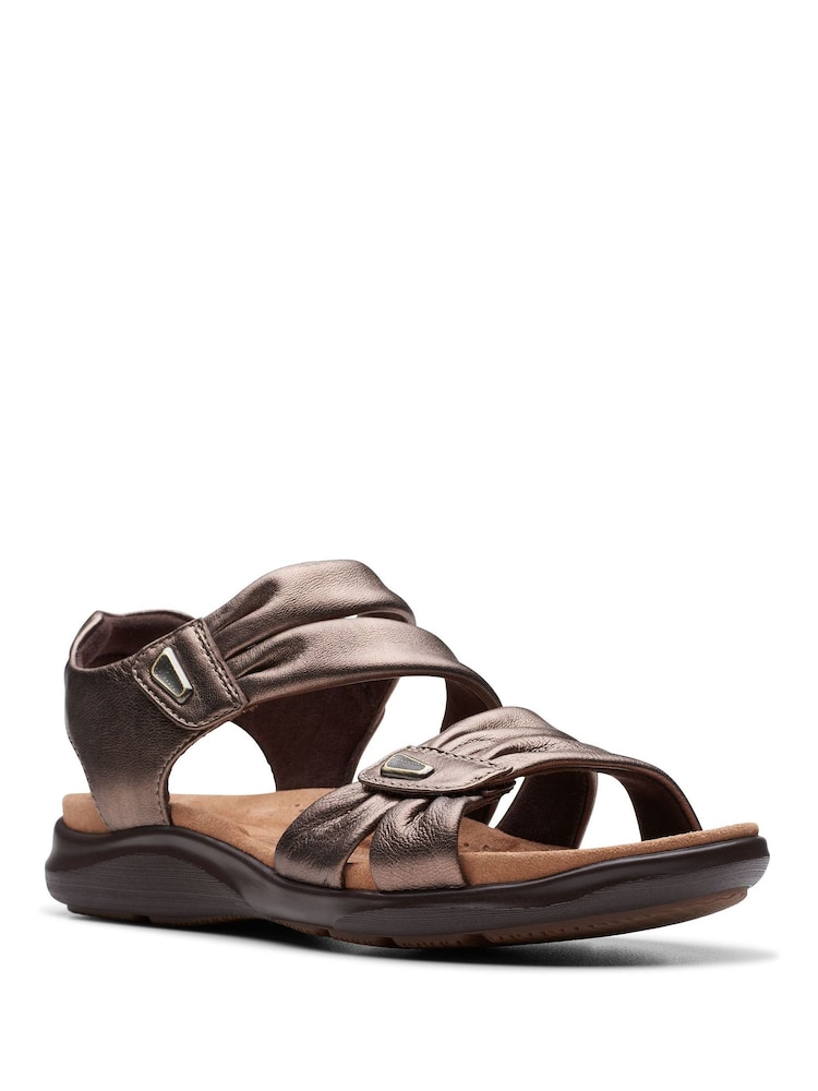 Clarks Natural Standard Fit (D) Leather Kitly Ave Sandals - Image 7 of 7