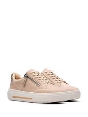 Clarks Natural Nubuck Hollyhock Zip Trainers - Image 4 of 7