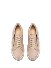 Clarks Natural Nubuck Hollyhock Zip Trainers - Image 6 of 7