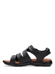 Clarks Black Standard Fit (D) Leather Kitly Ave Sandals - Image 3 of 7