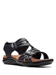 Clarks Black Standard Fit (D) Leather Kitly Ave Sandals - Image 4 of 7