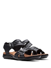 Clarks Black Standard Fit (D) Leather Kitly Ave Sandals - Image 5 of 7