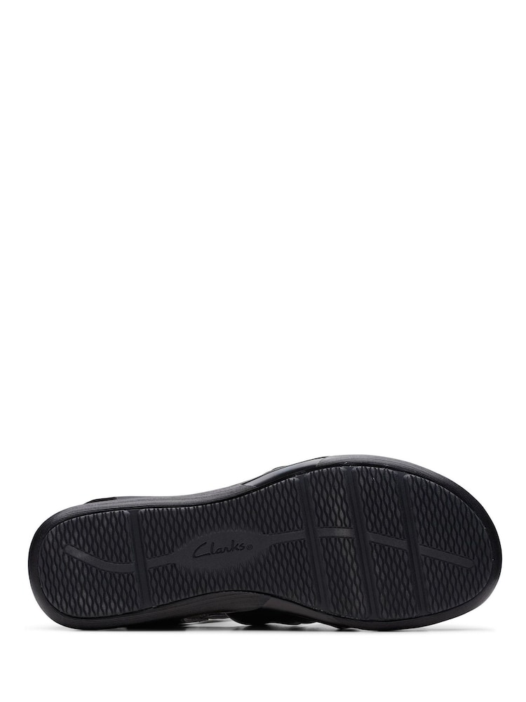 Clarks Black Standard Fit (D) Leather Kitly Ave Sandals - Image 7 of 7
