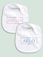 Personalised Name 100% Cotton Bib by Little Years - Image 1 of 3