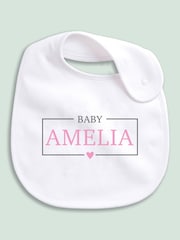 Personalised Name 100% Cotton Bib by Little Years - Image 2 of 3