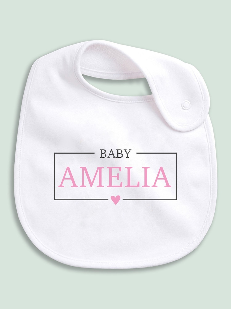 Personalised Name 100% Cotton Bib by Little Years - Image 2 of 3