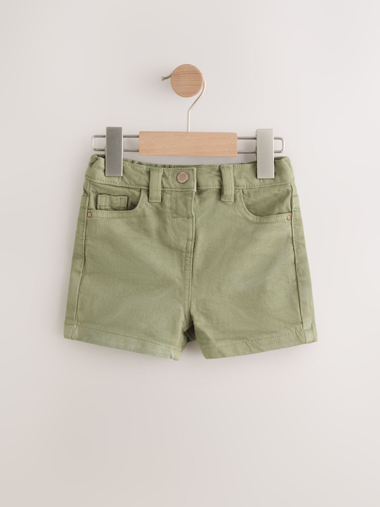 Khaki Green Pull On Shorts - Image 1 of 3