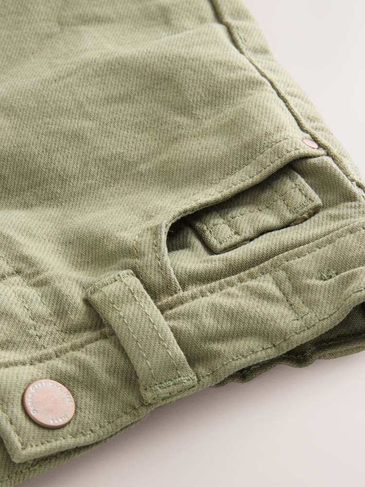 Khaki Green Pull On Shorts - Image 2 of 3