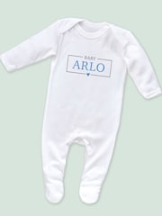 Personalised Name 100% Cotton Sleepsuit by Little Years - Image 2 of 3