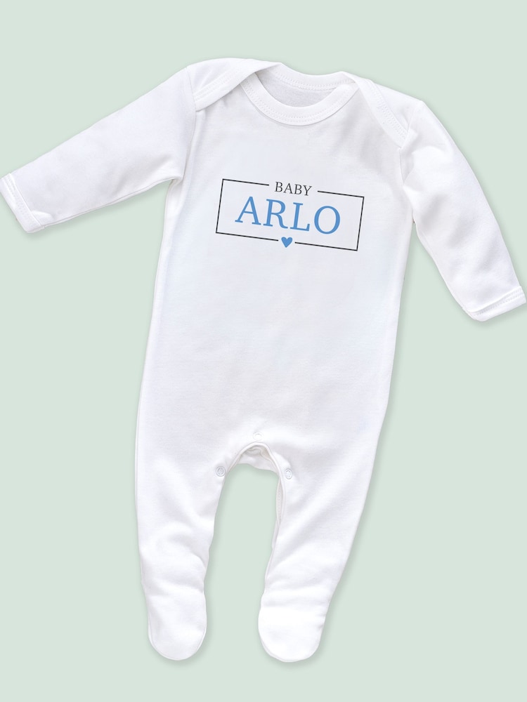 Personalised Name 100% Cotton Sleepsuit by Little Years - Image 2 of 3