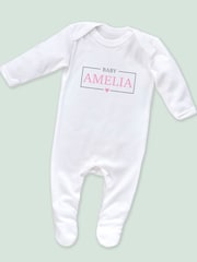 Personalised Name 100% Cotton Sleepsuit by Little Years - Image 3 of 3