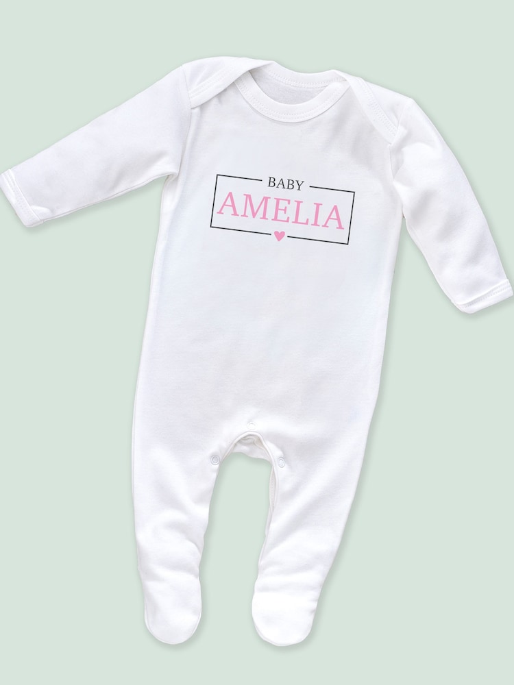 Personalised Name 100% Cotton Sleepsuit by Little Years - Image 3 of 3