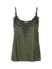 Cream Green Anna Singlet Thin Strap Lace Top - Image 1 of 2