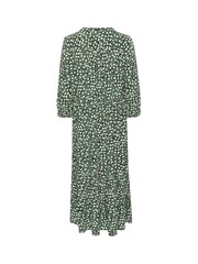 Cream Tiah 3/4 Sleeves Round Neck Maxi Black Dress - Image 6 of 6
