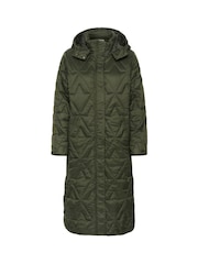 Cream Green Gaiagro Hooded Zipper Puffer Coat - Image 3 of 4