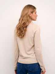 Cream Natural Dela V-Neck And Buttons Cardigan - Image 2 of 6