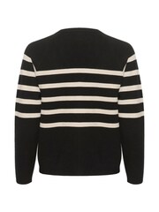 Cream Dela V-Neck Buttons Printed Black Cardigan - Image 6 of 6