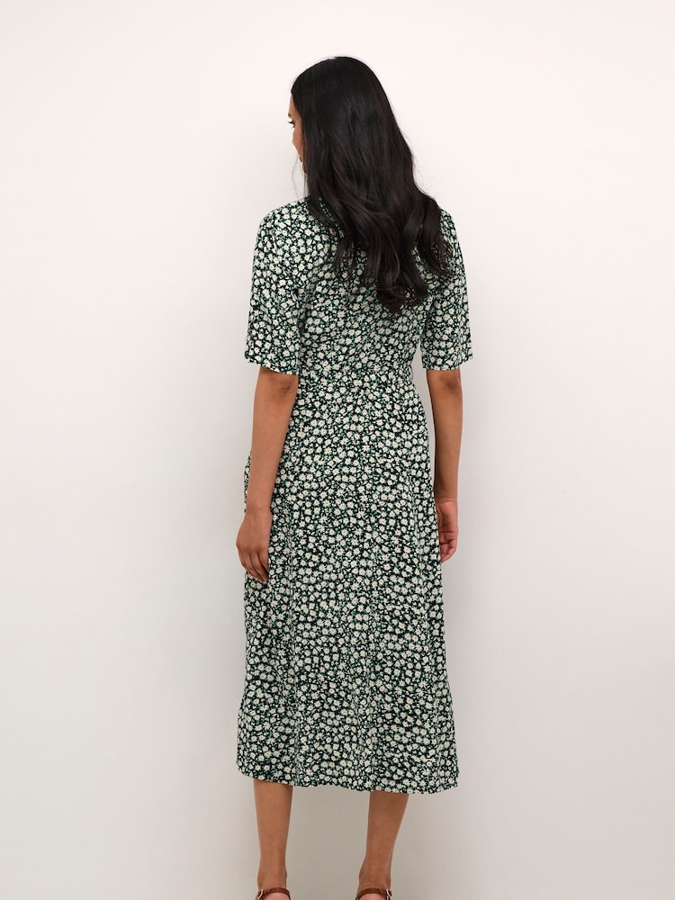 Cream CRTiah Half Sleeves Maxi Shirt Black Dress - Image 2 of 5