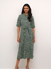 Cream CRTiah Half Sleeves Maxi Shirt Black Dress - Image 3 of 5