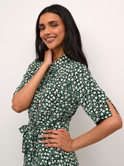 Cream CRTiah Half Sleeves Maxi Shirt Black Dress - Image 4 of 5