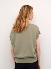 Cream Casual Fit Green Dela Round Neck Slipover Jumper - Image 2 of 6