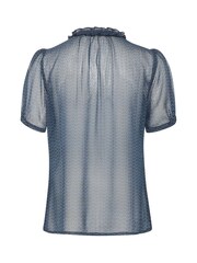 Cream CRKinia Short Sleeves And Ruffles Black Blouse - Image 6 of 6