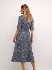 Cream Blue CRTiah Half Sleeves Maxi Shirt Dress - Image 3 of 6