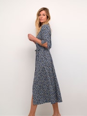 Cream Blue CRTiah Half Sleeves Maxi Shirt Dress - Image 4 of 6