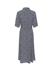 Cream Blue CRTiah Half Sleeves Maxi Shirt Dress - Image 6 of 6