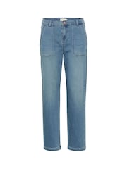 Cream Regular Fit Blue Stacia Straight Legs Jeans - Image 5 of 6