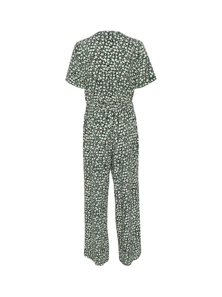 Cream Tiah V-Neck Short Sleeves Black Jumpsuit - Image 7 of 7 Cream Tiah V-Neck Short Sleeves Black Jumpsuit - Image 7 of 7