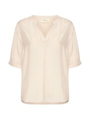 Cream Natural Ariana V-Notch Neck Half Sleeve Blouse - Image 5 of 6