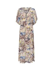 Cream Kimmi V-Neck Half Sleeves Maxi Multi Dress - Image 5 of 6