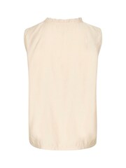Cream Natural CRLiselin V-Notch Neck Sleeveless Blouse - Image 4 of 4