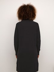 Kaffe Lioa Long Sleeves Zip Knit Black Dress - Image 2 of 6