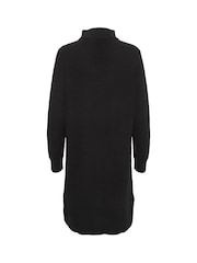 Kaffe Lioa Long Sleeves Zip Knit Black Dress - Image 6 of 6