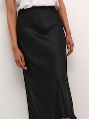 Kaffe Lotte Satin Elastic Waist Maxi Skirt - Image 4 of 7