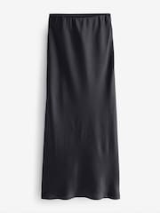 Kaffe Lotte Satin Elastic Waist Maxi Skirt - Image 5 of 7