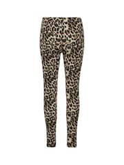 Kaffe Skinny Fit Pappi Printed Brown Leggings - Image 7 of 7