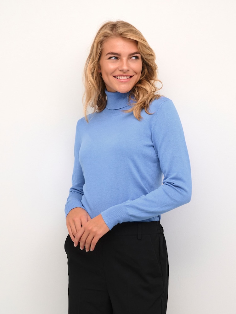 Kaffe Astrid Long Sleeve Regular Fit Roll Neck Jumper - Image 1 of 6