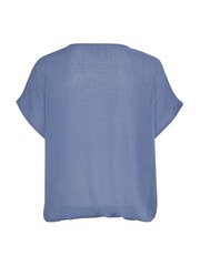 Kaffe Blue Amber Round Neck Short Sleeve Blouse - Image 5 of 5