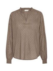 Kaffe Casual Fit Lydia V-Notch Neck 100% Cotton Blouse - Image 5 of 6