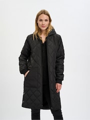 Kaffe Tilla Hooded Long Sleeve Quilted Coat - Image 1 of 4