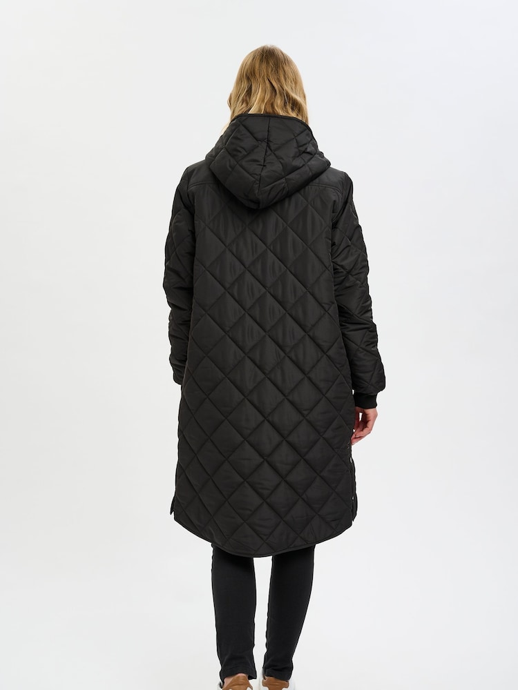 Kaffe Tilla Hooded Long Sleeve Quilted Coat - Image 2 of 4