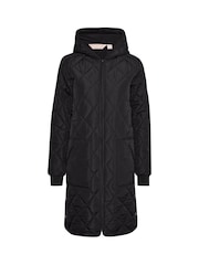 Kaffe Tilla Hooded Long Sleeve Quilted Coat - Image 3 of 4