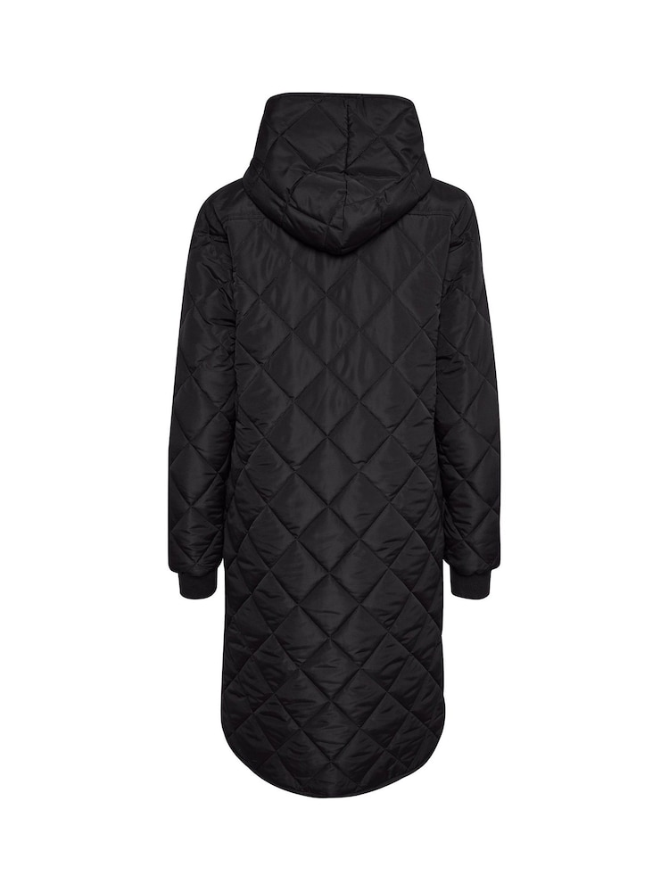 Kaffe Tilla Hooded Long Sleeve Quilted Coat - Image 4 of 4
