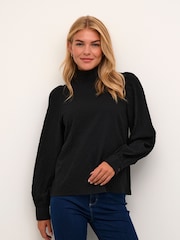 Kaffe Ditte Smock Neck Long Sleeve Blouse - Image 1 of 6