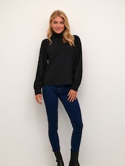 Kaffe Ditte Smock Neck Long Sleeve Blouse - Image 3 of 6